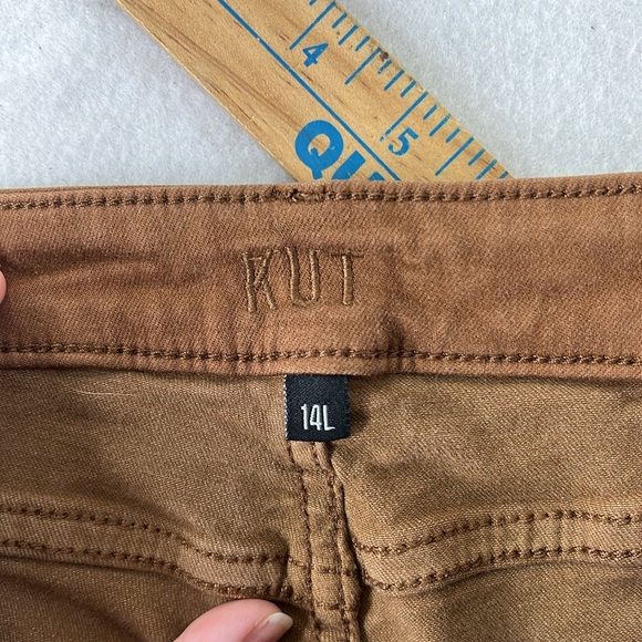 Kut From The Kloth Skinny Jeans Brown Womens Size 14L 14 High Rise Ankle - Picture 9 of 11
